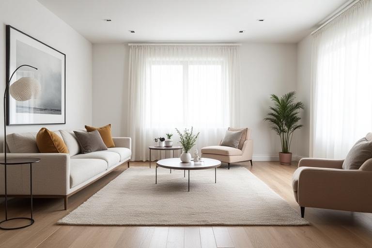 Small London apartment layout with smart textile zoning